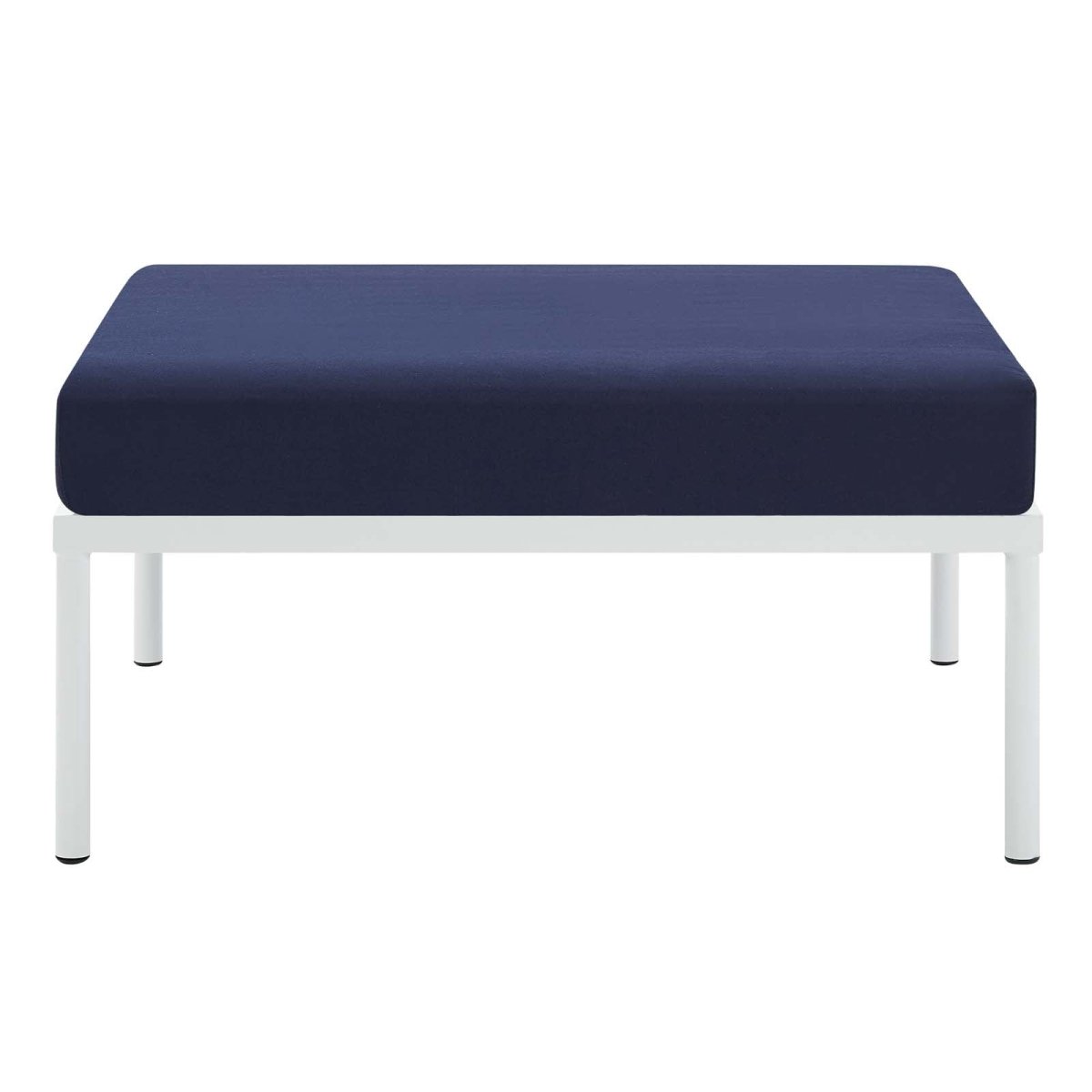Harmony Sunbrella Outdoor Patio Aluminum Ottoman - BUILDMYPLACE