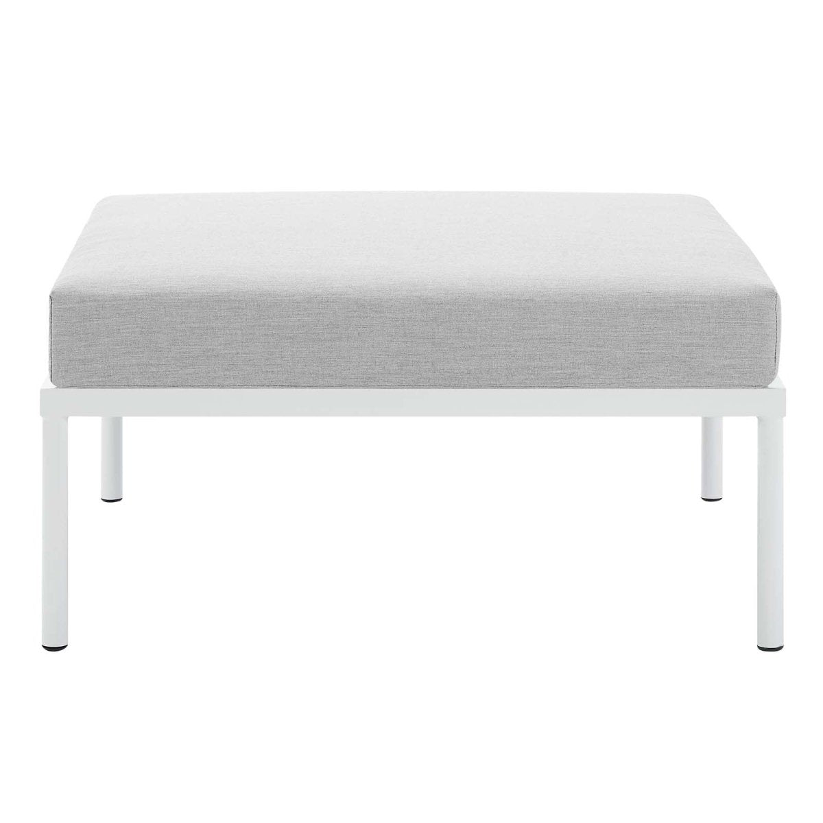 Harmony Sunbrella Outdoor Patio Aluminum Ottoman - BUILDMYPLACE