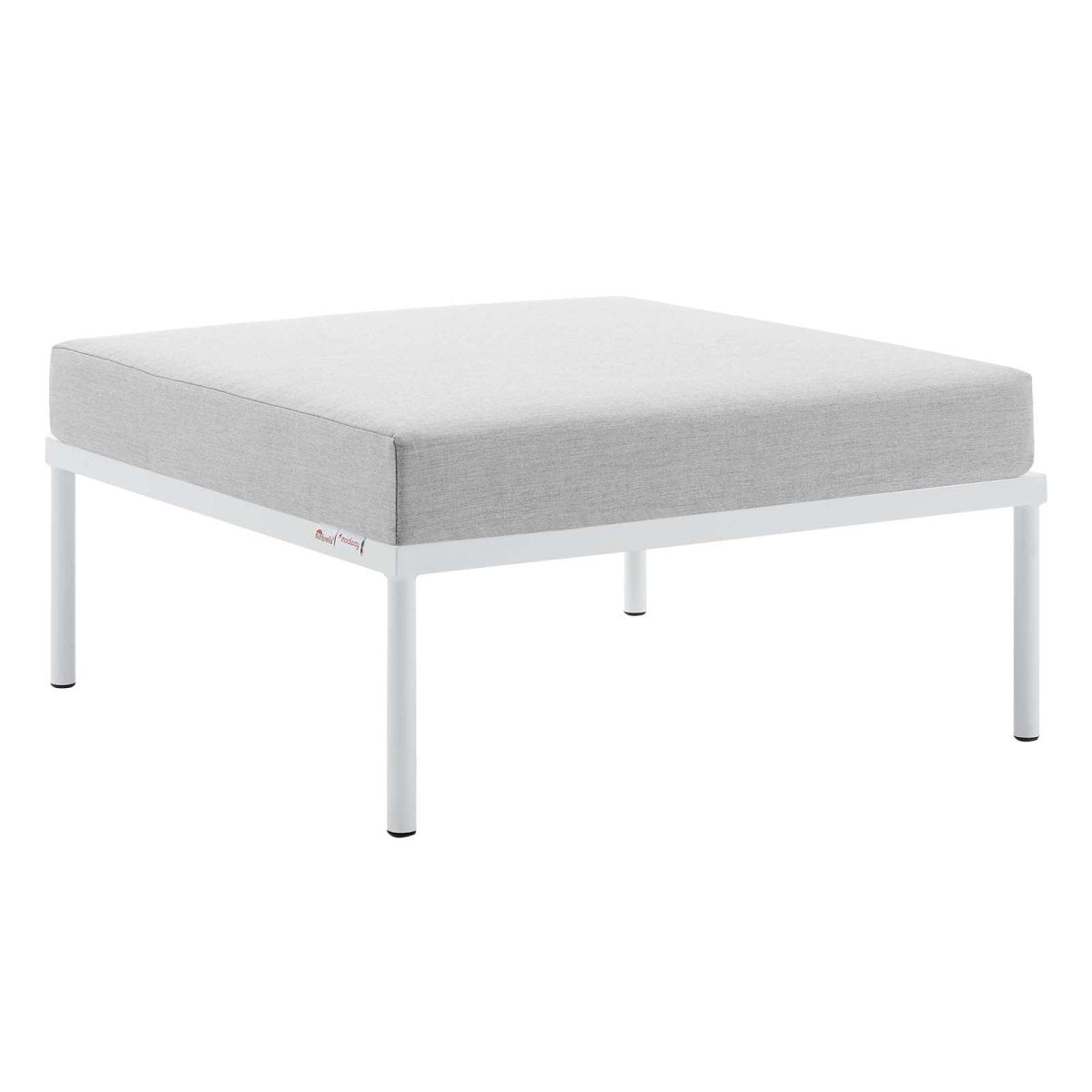 Harmony Sunbrella Outdoor Patio Aluminum Ottoman - BUILDMYPLACE