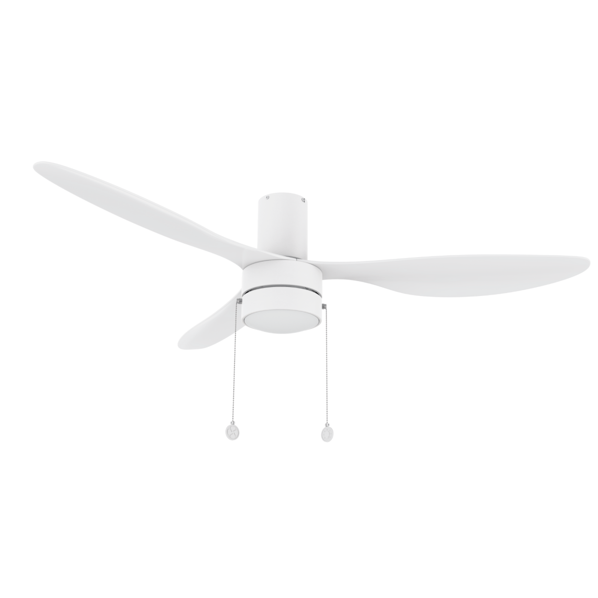 HAVEN 52 inch 3 - Blade Flush Mount Ceiling Fan with Pull Chain - LEDMyPlace