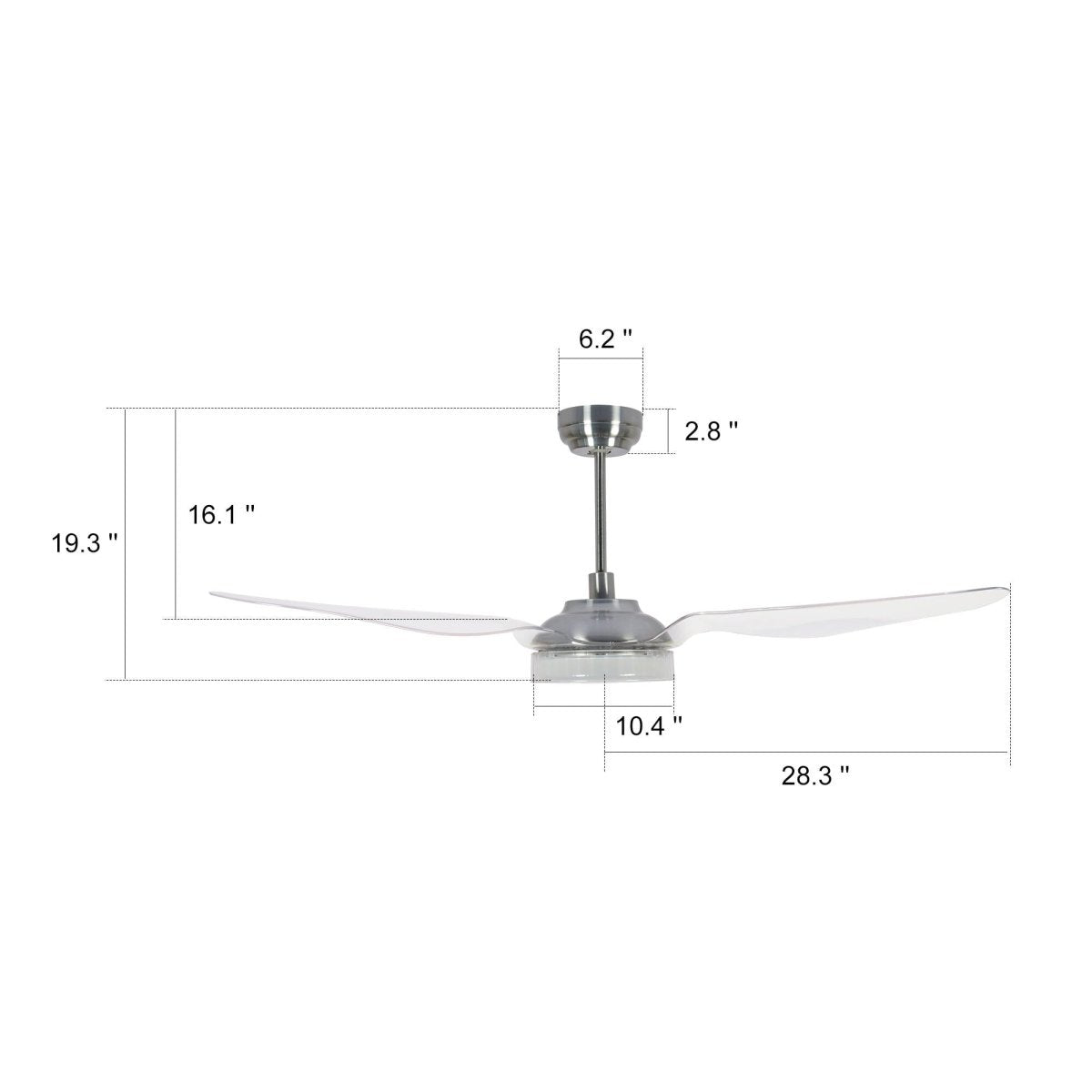 Icebreaker 56 in. (3 - Blade) Indoor/Outdoor Best Smart Ceiling Fan w/ Dimmable LED Light(Set of 2), Silver Finish Works w/ Alexa/Google Home/Siri - LEDMyPlace