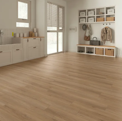 Laminate Luxury Vinyl Flooring, Click Lock Floating, Live Oak, 7" X 60" X 12mm, AC4 Wear Layer - Legacy Grove Collection (19.08 SQFT/CTN)