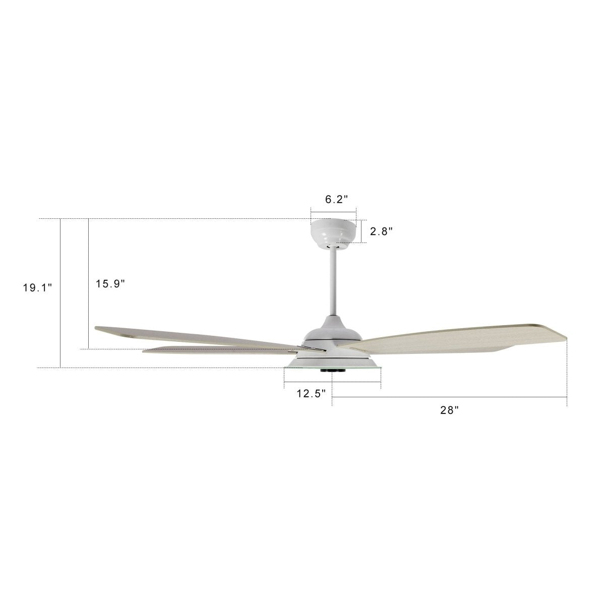 JOURNEY 56 inch 5 - Blade Smart Ceiling Fan with LED Light & Remote - LEDMyPlace