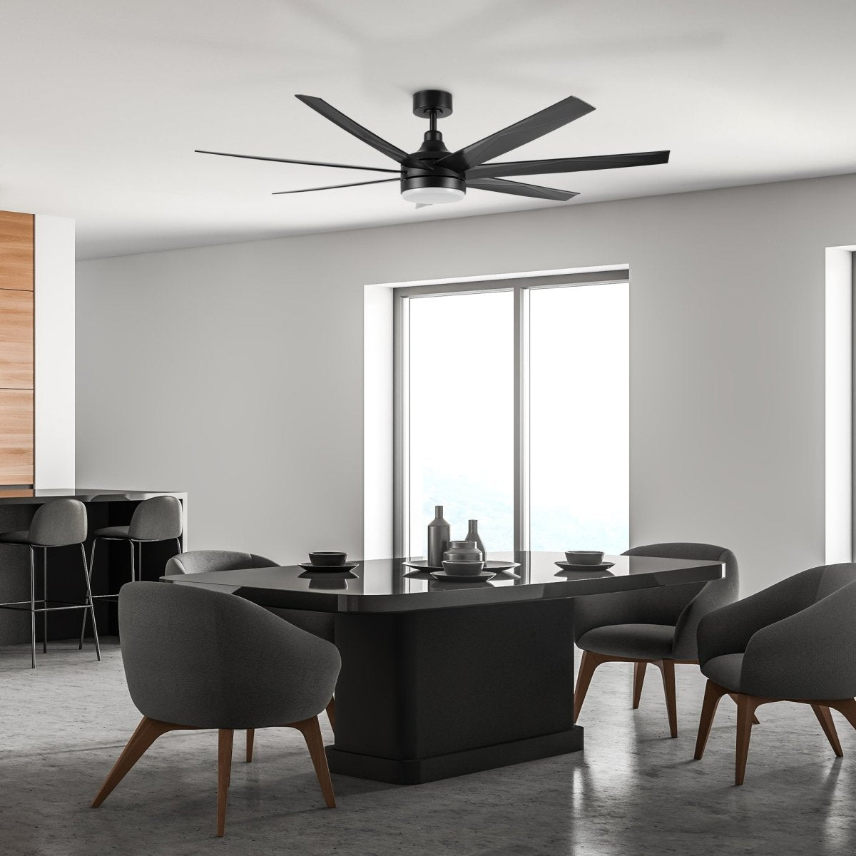 KIMA 65 inch 7 - Blade Ceiling Fan with LED Light & Remote - LEDMyPlace