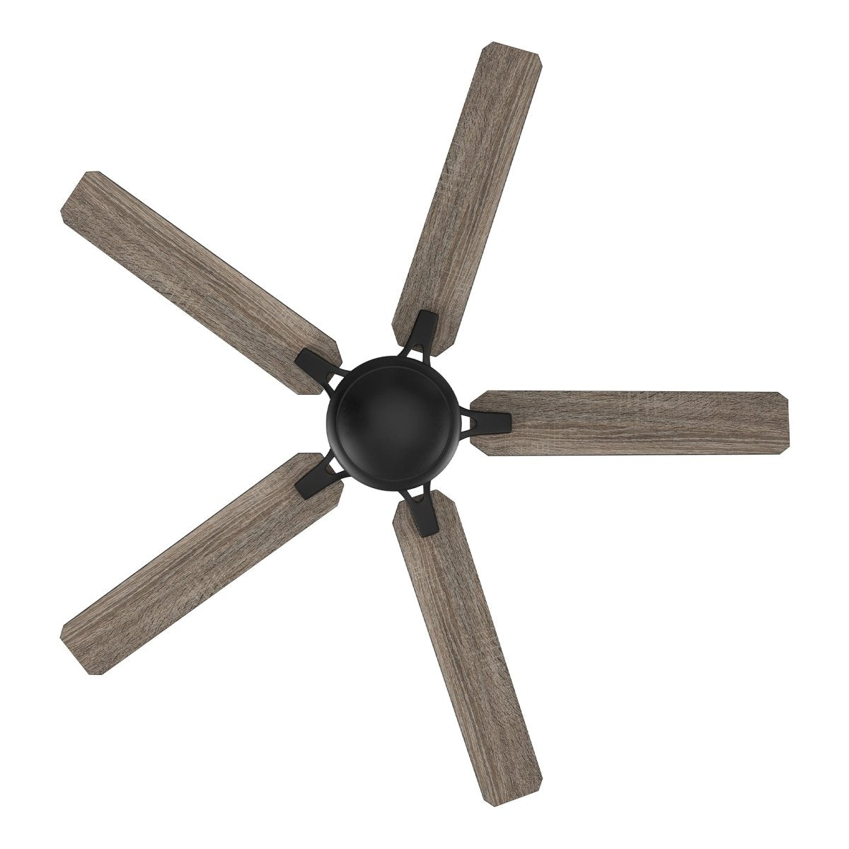 Kipton 52 inch 5 - Blade Ceiling Fan with Remote Control - Black/wooden/Walnut - LEDMyPlace