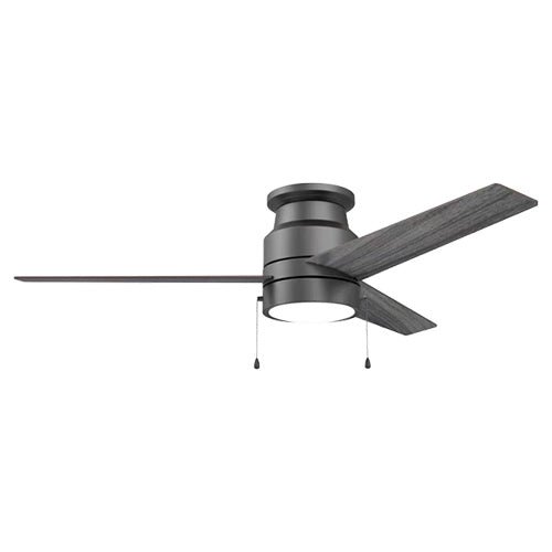 LAMONT 52 inch 3 - Blade Flash Mount Ceiling Fan with LED Light & Pull Chain - LEDMyPlace