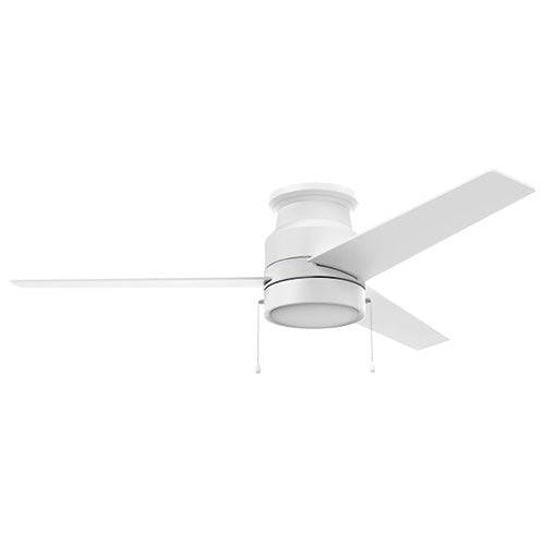 LAMONT 52 inch 3 - Blade Flash Mount Ceiling Fan with Pull Chain &LED Light - LEDMyPlace