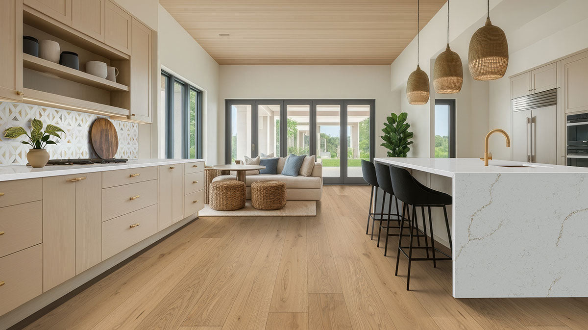 McCarran Adriel Oak 9-1/2 x 86 in 5/8 in White Oak Engineered Hardwood