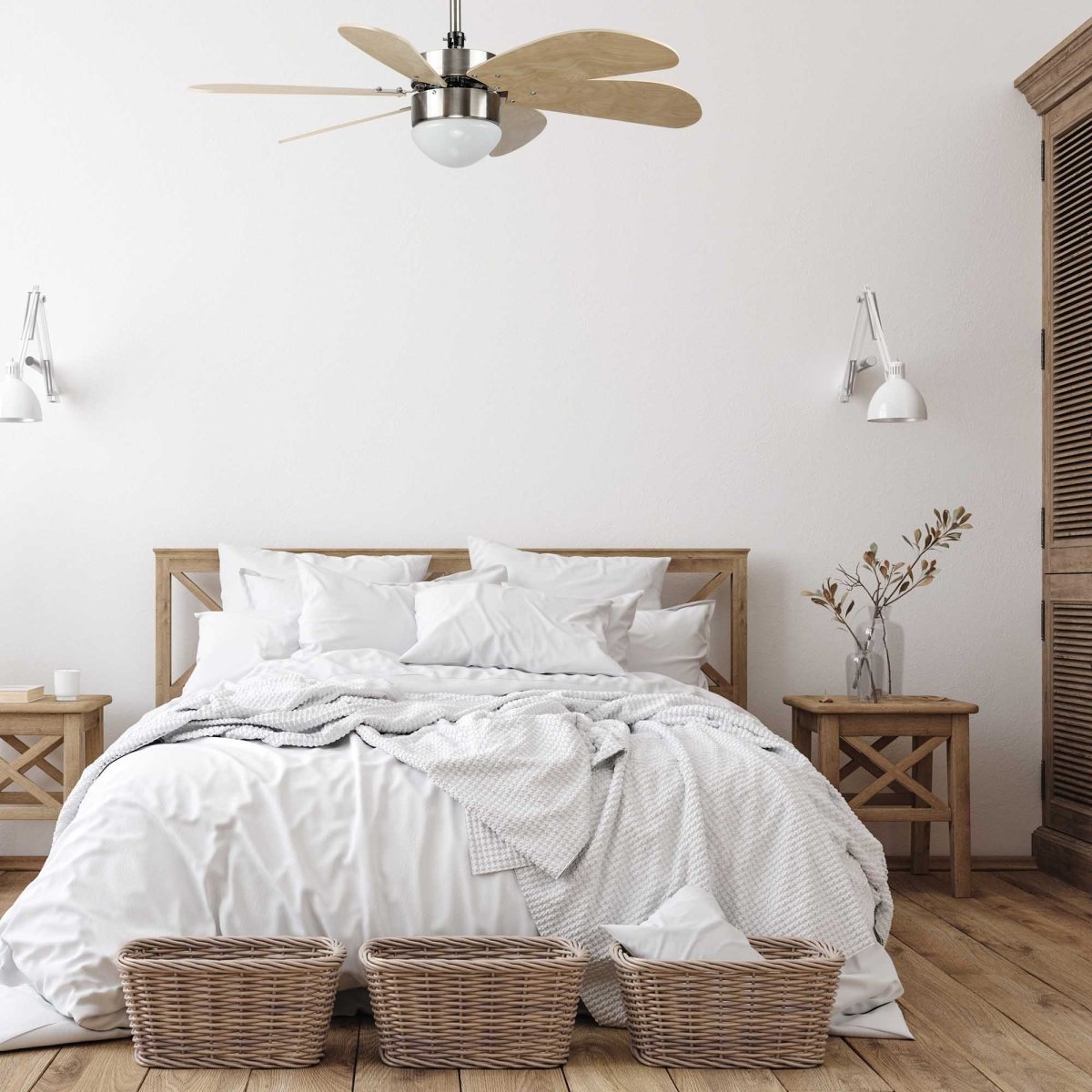 Minimus 38 - inch Indoor Best Smart Ceiling Fan with Light Kit & Wall Control, Works with Alexa/Google Home/Siri - LEDMyPlace