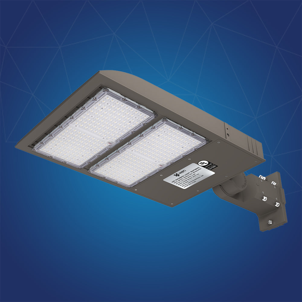 LED Pole Light 300Watt With Photocell, 5700K, Bronze Finish, 277-480V, Universal Mount, Dusk to Dawn Capable, Street Light - LED Parking Lot Light