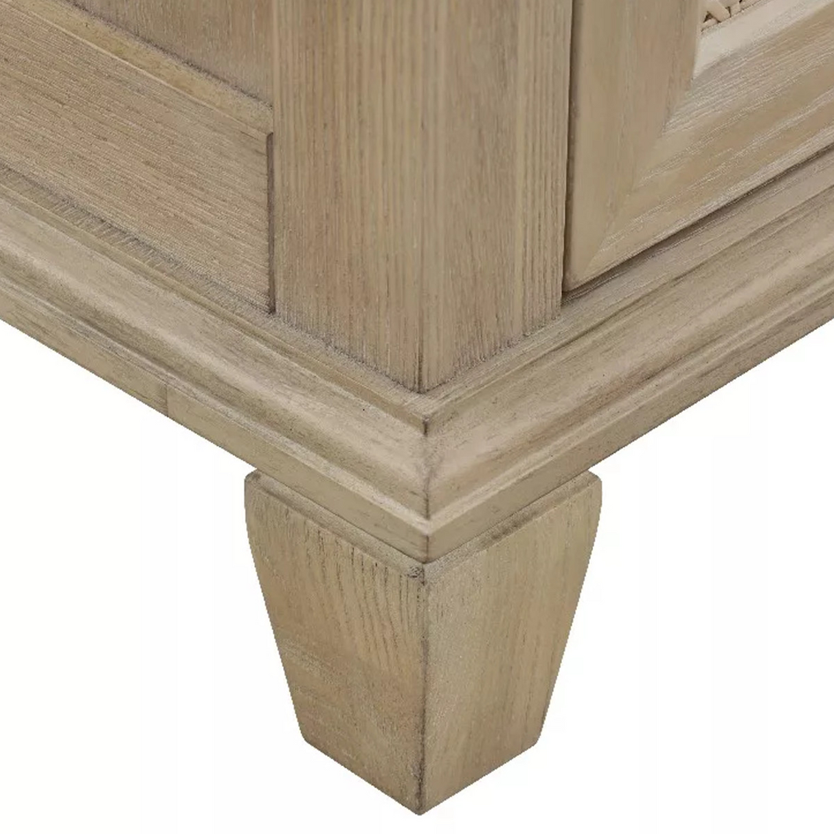 Ronnie Freestanding Solid Wood Bathroom Vanity With Pure White Quartz Sink Top & 4 In. Backsplash in Nature Wood Finish