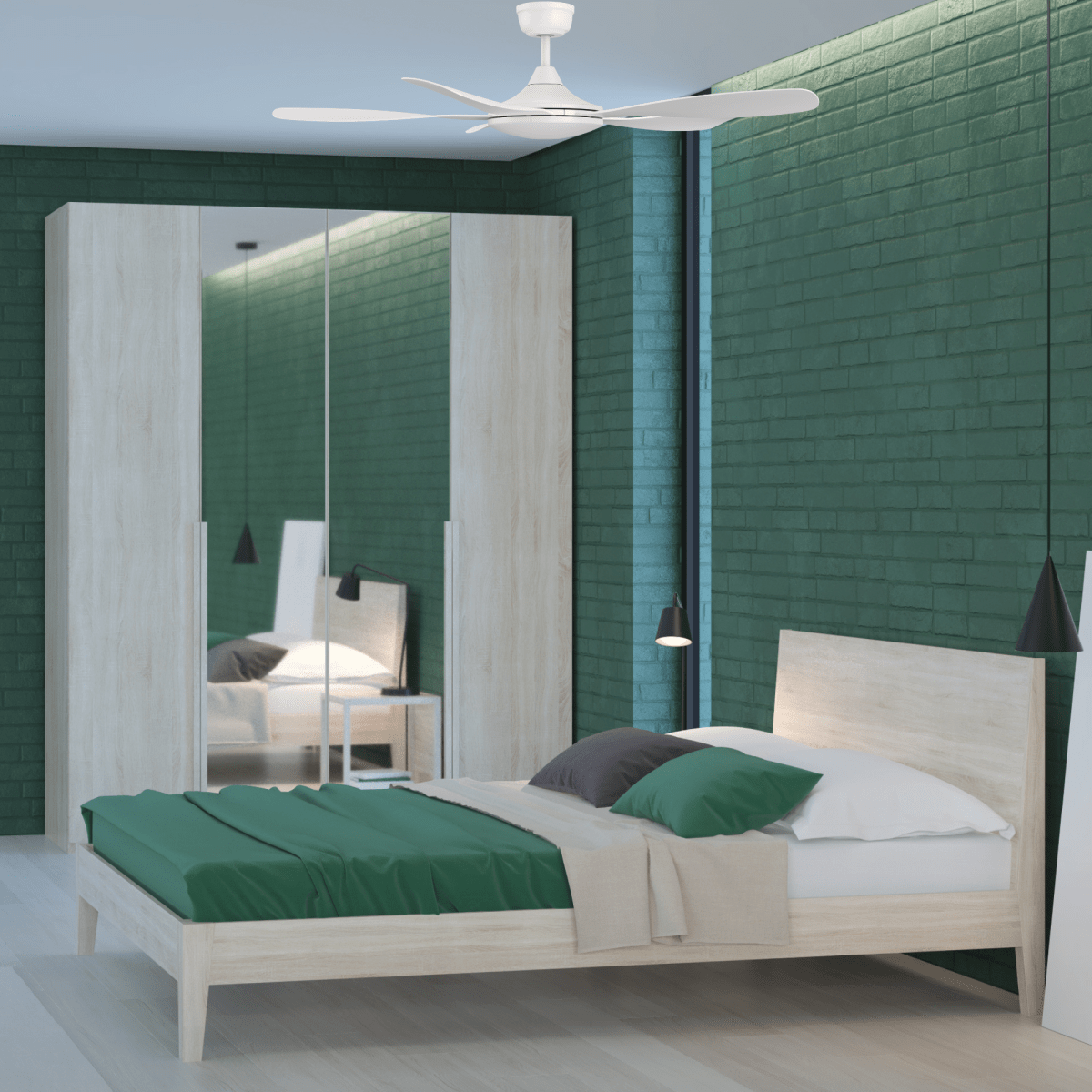 SALEM 52 inch 5 - Blade Smart Ceiling Fan with Remote - LEDMyPlace