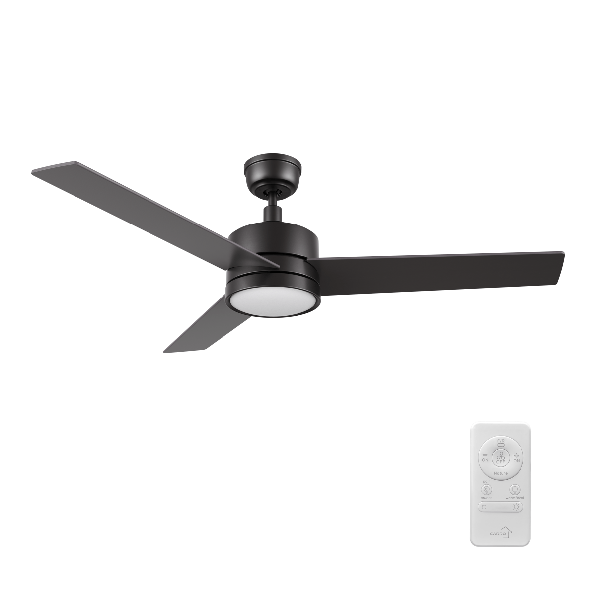 SANTANA 52 inch 3 - Blade Ceiling Fan with LED Light & Remote - LEDMyPlace