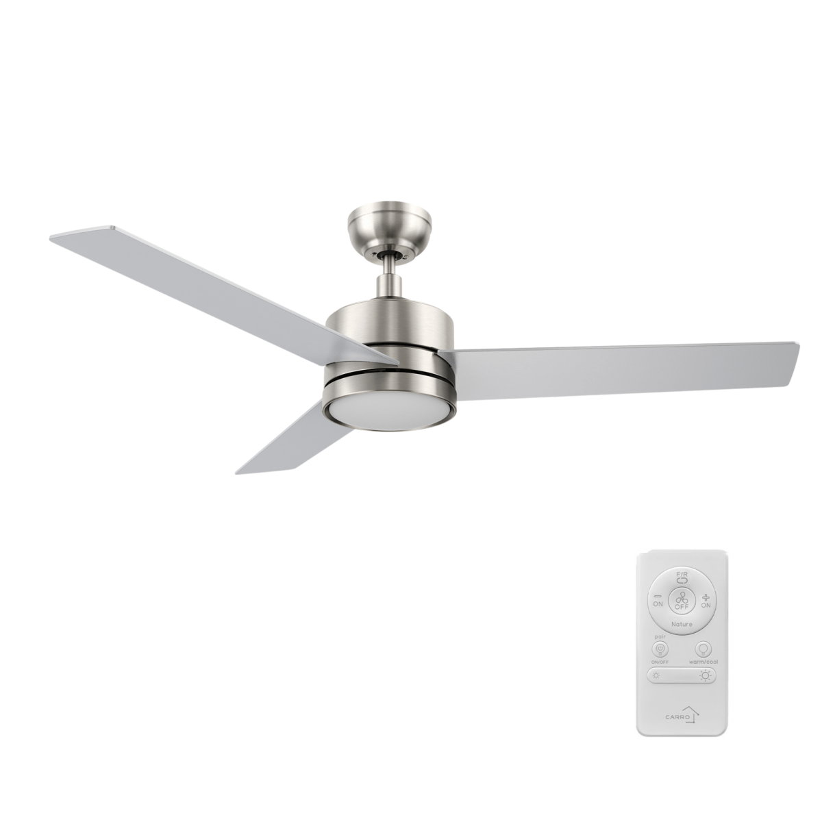 SANTANA 52 inch 3 - Blade Ceiling Fan with LED Light & Remote - LEDMyPlace