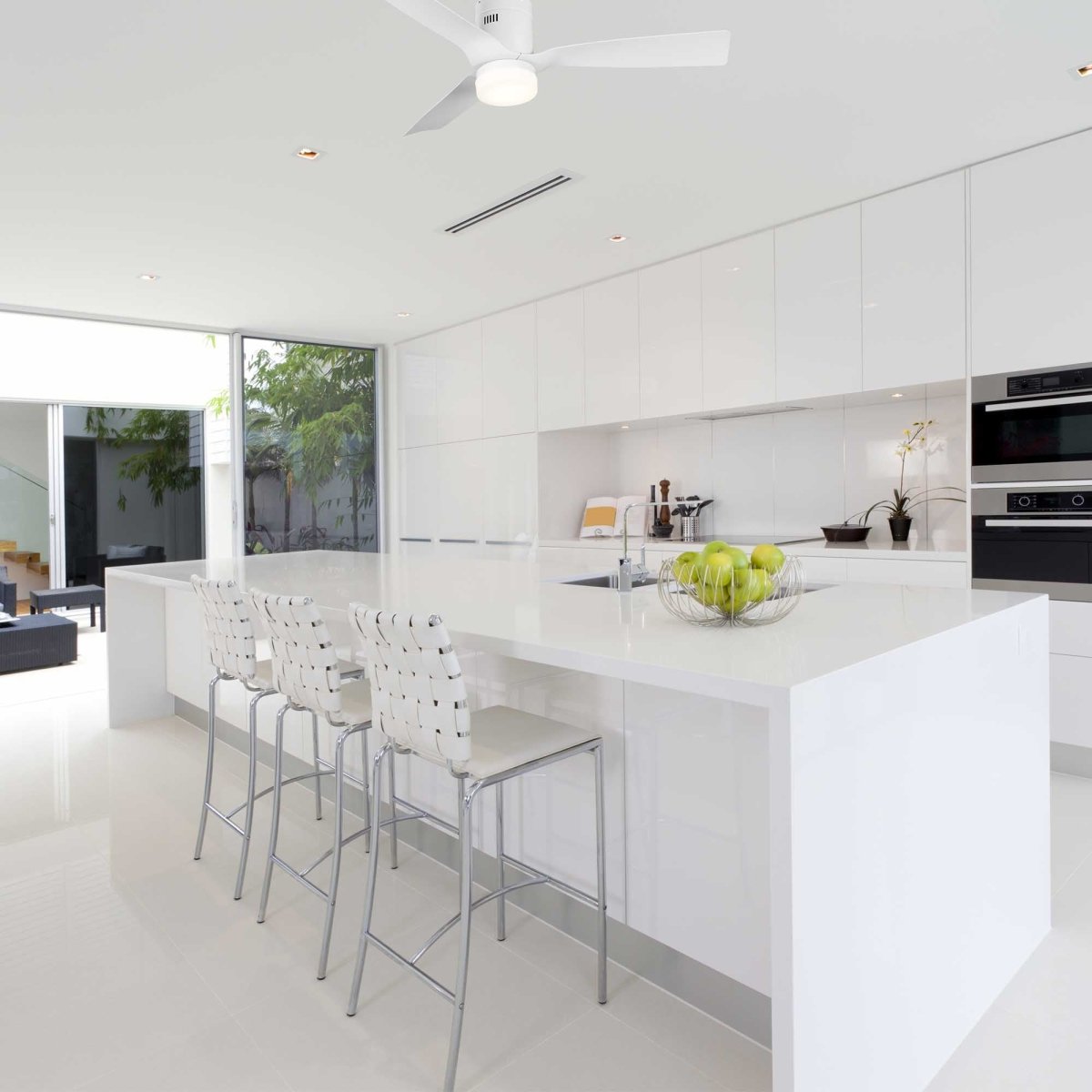 SPEZIA 52 inch 3 - Blade Flush Mount Smart Ceiling Fan with LED Light & Remote - LEDMyPlace