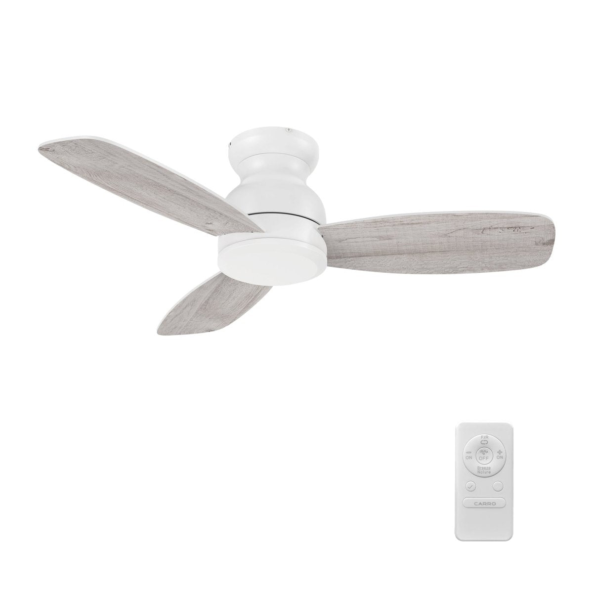 STANLEY 44 inch 3 - Blade Flush Mount No Light Ceiling Fan with Remote - LEDMyPlace