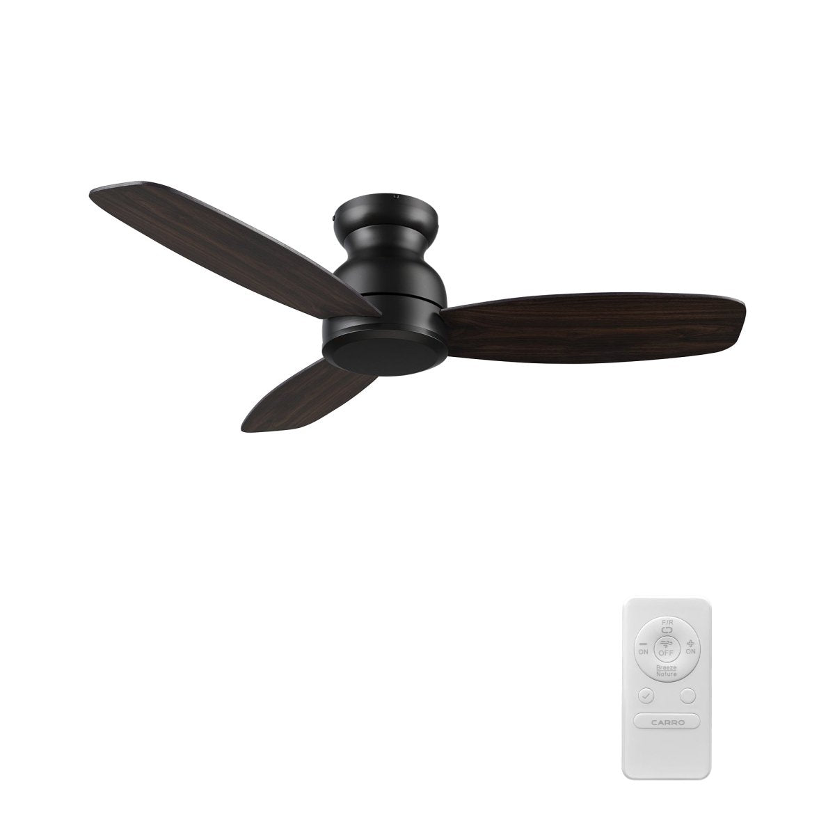 STANLEY 48 inch 3 - Blade Flush Mount No Light Ceiling Fan with Remote - LEDMyPlace