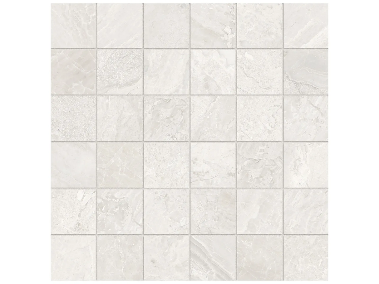 2 X 2 In Lumino Ivory Matte Glazed Porcelain Mosaic