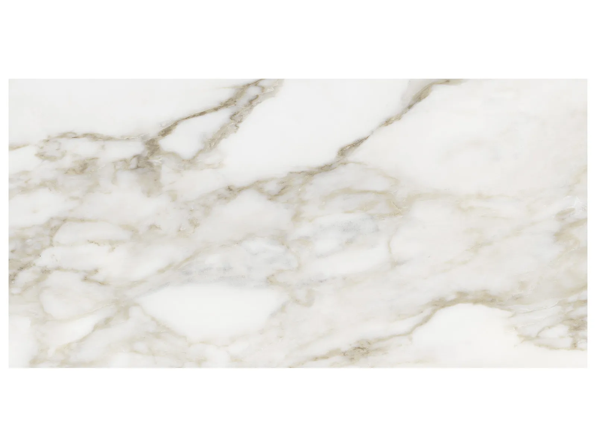 12 x 24 in Lumino Calacatta Heritage Texture Pressed Glazed Porcelain Tile