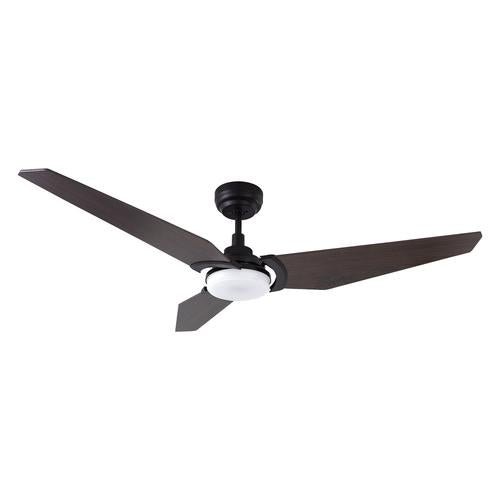 Trailblazer 52 In. Wi - Fi Best Smart Ceiling Fan w/ Remote Control & LED Light, Alexa/Siri/Google Home Compatible, Black/dark Wooden Pattern (3 - Blade) - LEDMyPlace