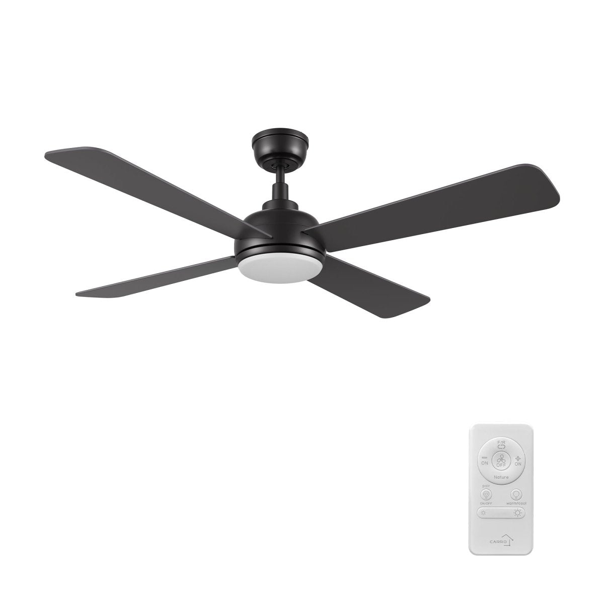 TRYTON 52 inch 4 - Blade Ceiling Fan with LED Light & Remote - LEDMyPlace