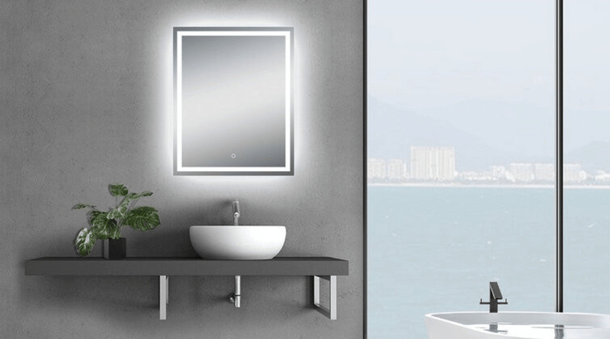Twinkle 32'' Polished Edge Frosted Panel LED Bathroom Vanity