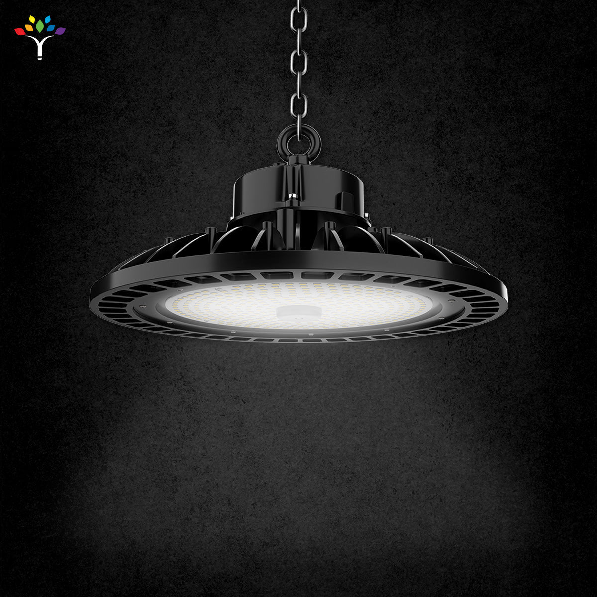 Gen23 UFO LED High Bay Light 150/120/100 Watt Adjustable, 5700K, 150LM/W-155LM/W, AC277-480V High Voltage, IP65, UL, DLC Listed, 1-10V Dim, For Warehouse Barn Airport Workshop Garage Factory