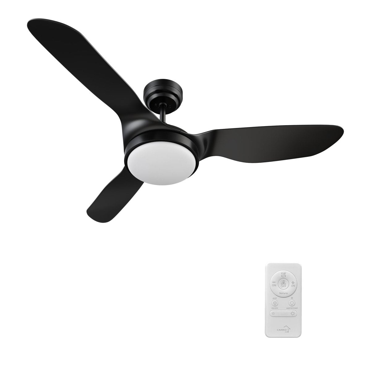 Vena 52 inch 3 - Blade Smart Ceiling Fan with LED Light & Remote - LEDMyPlace