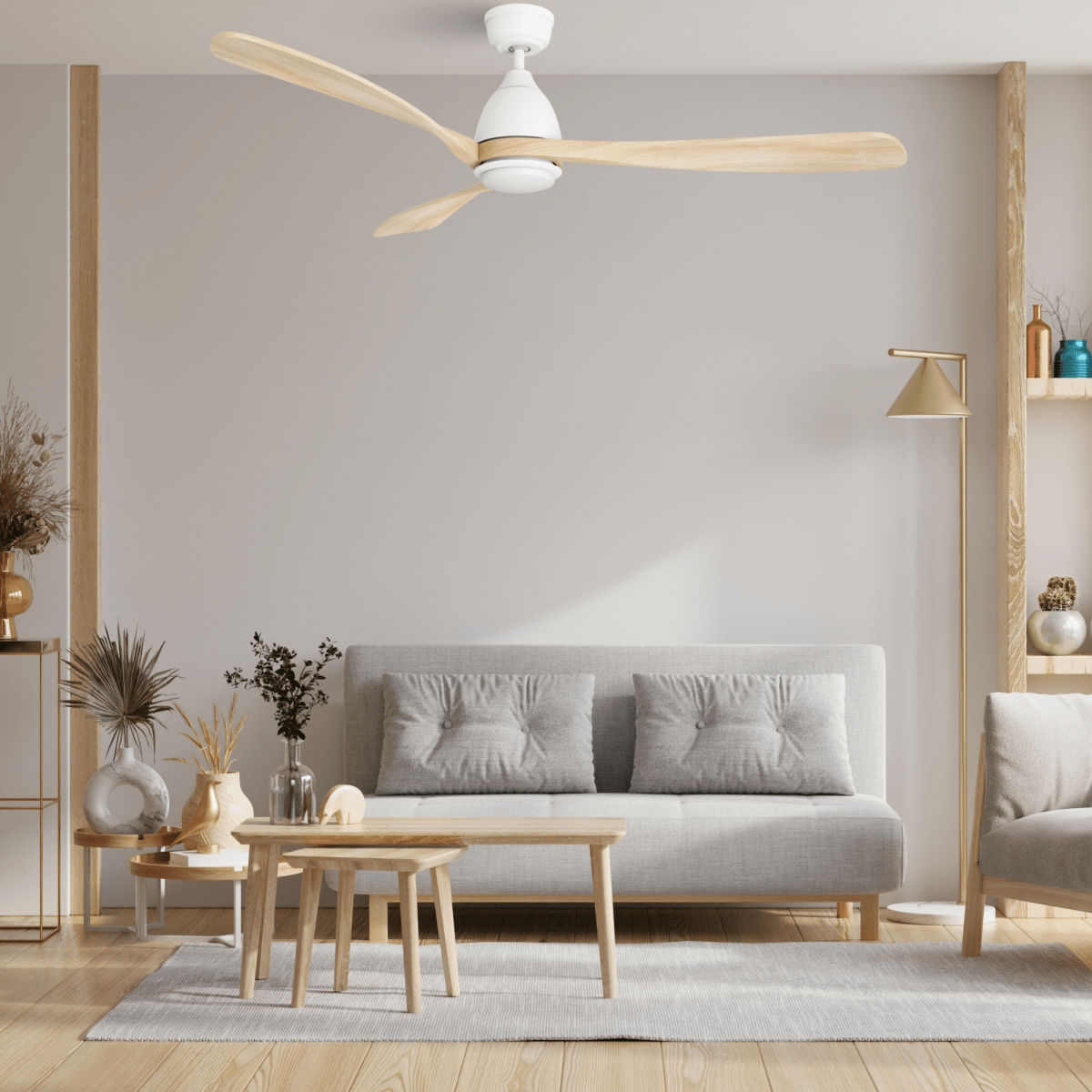 VIENNA 60 inch 3 - Blade Ceiling Fan with LED Light & Remote - LEDMyPlace