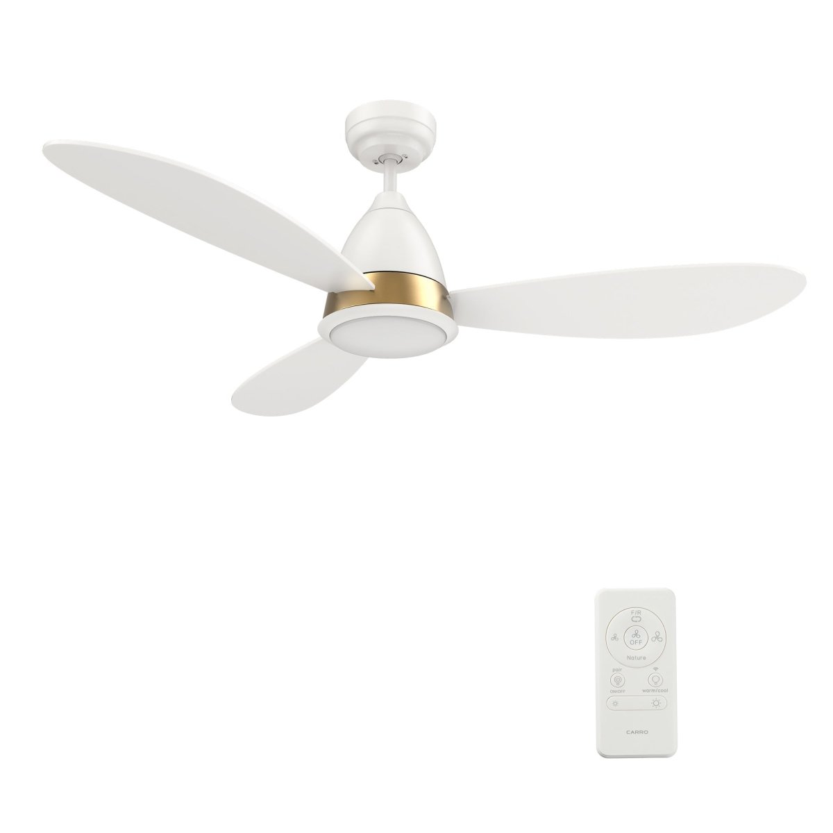 YORK 52 inch 3 - Blade Smart Ceiling Fan with LED Light & Remote - LEDMyPlace