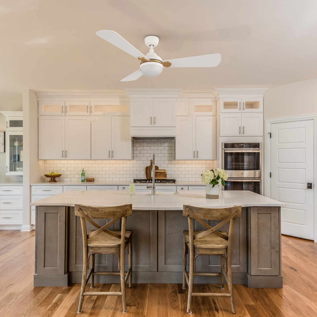 ZELDA 52 inch 3 - Blade Ceiling Fan with LED Light & Remote - LEDMyPlace