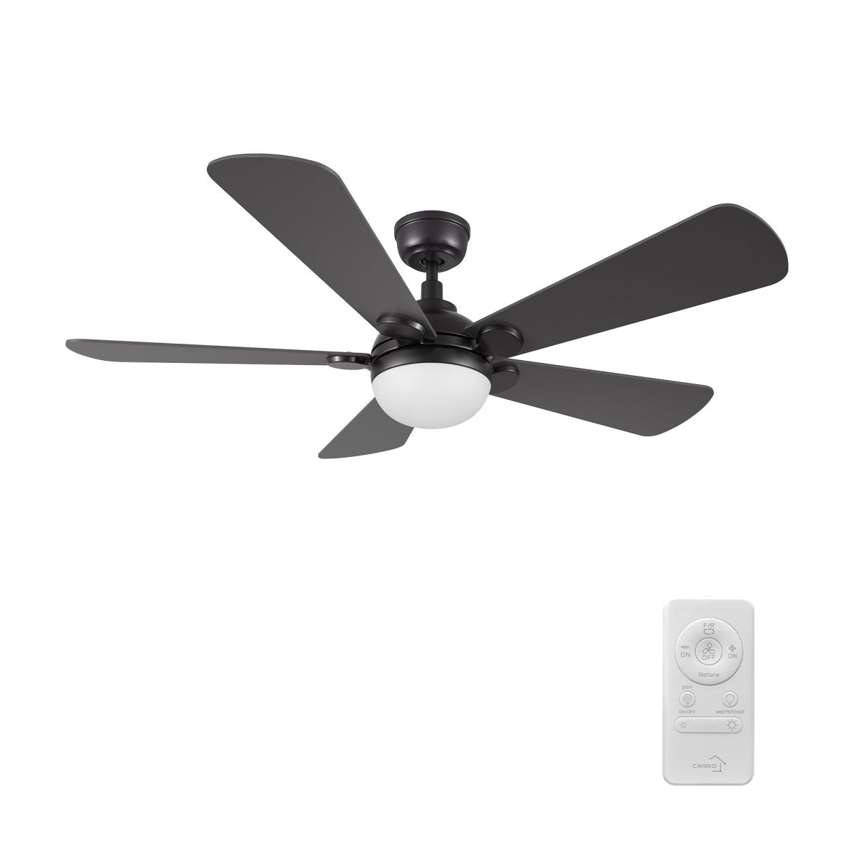 ZELDA 52 inch 5 - Blade Ceiling Fan with LED Light & Remote - LEDMyPlace