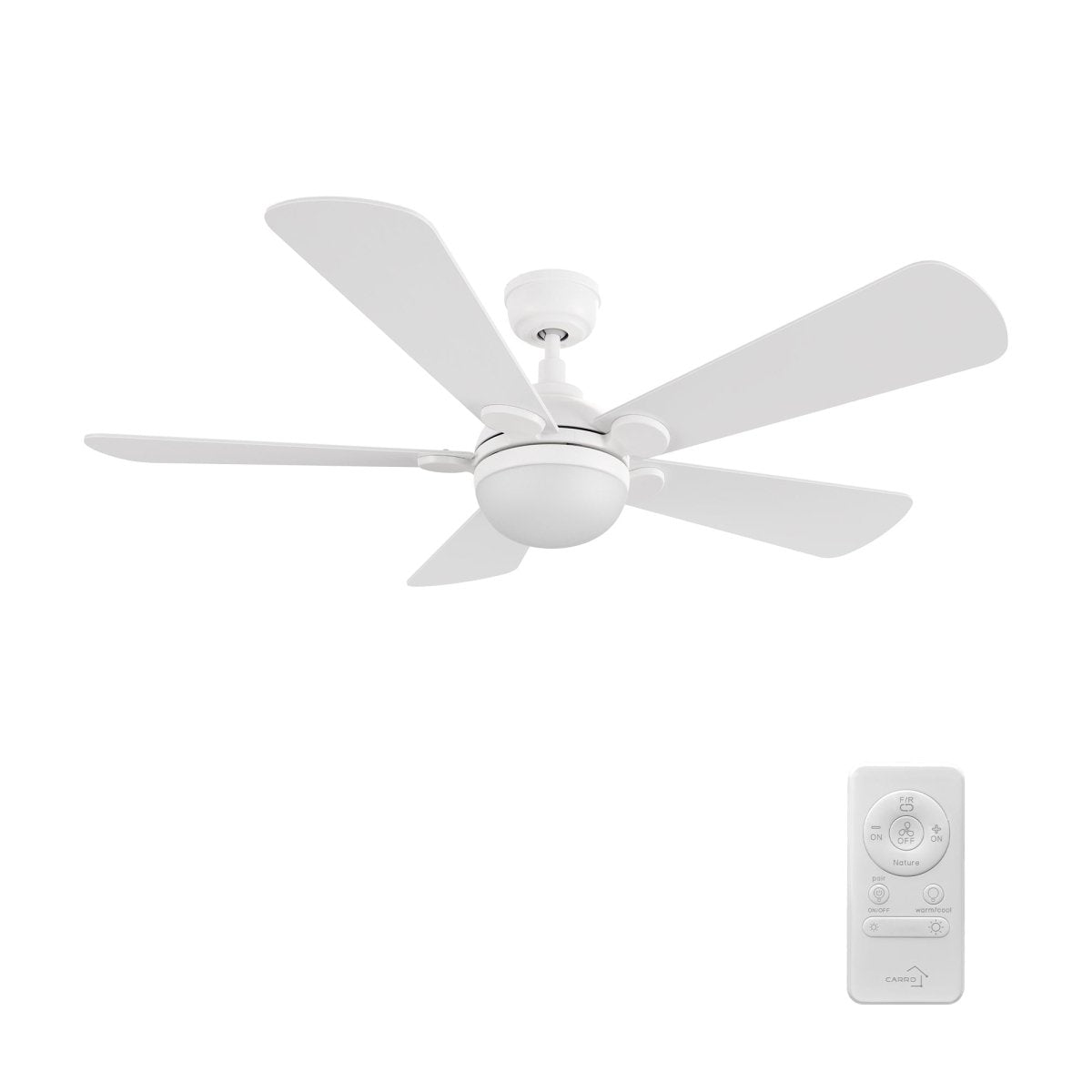 ZELDA 52 inch 5 - Blade Ceiling Fan with LED Light & Remote - LEDMyPlace
