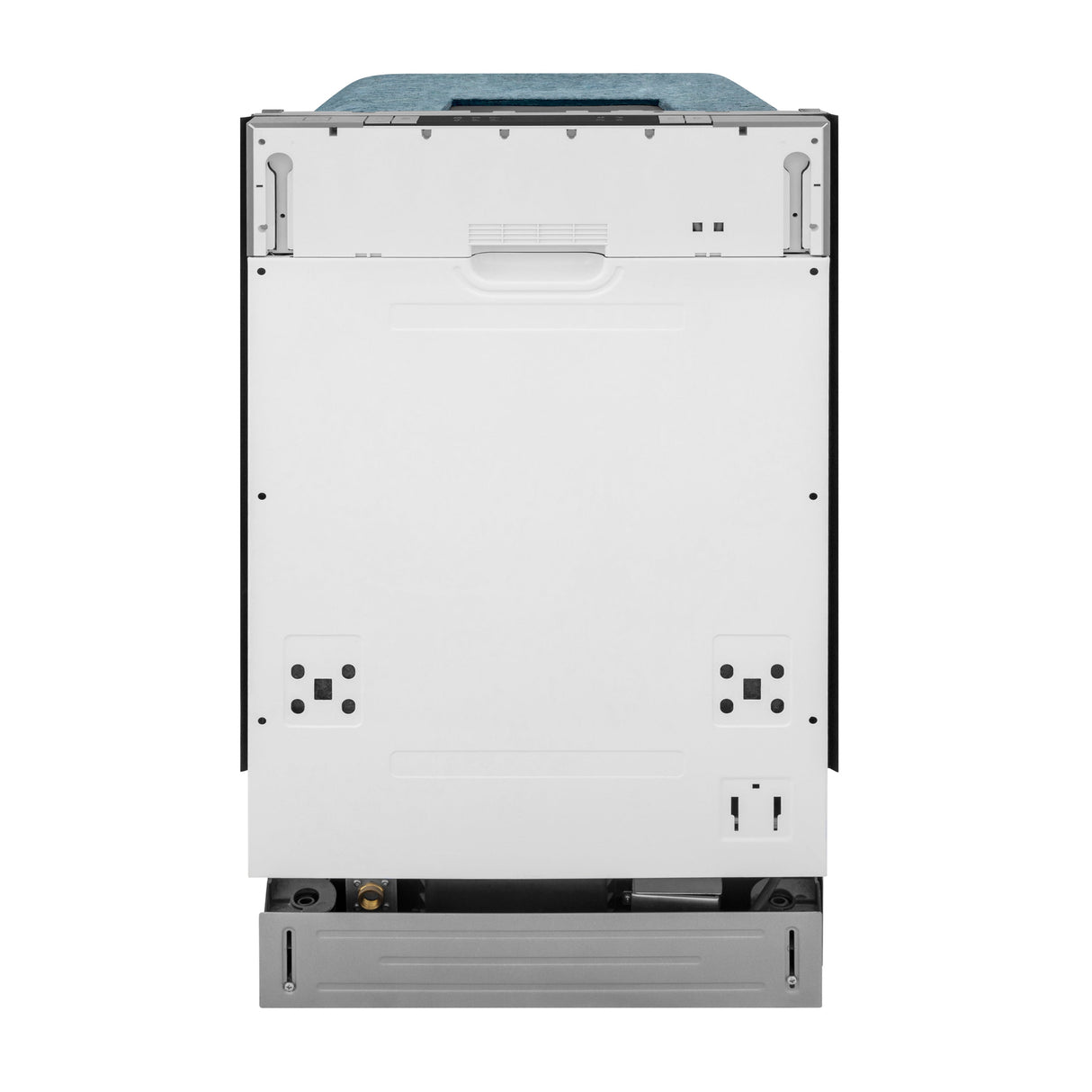 ZLINE 18 in. Compact Top Control Built-In Dishwasher with Satin Stainless Steel Panel and Stainless Steel Tub with Modern Style Handle, 52dBa (DW-SN-18)