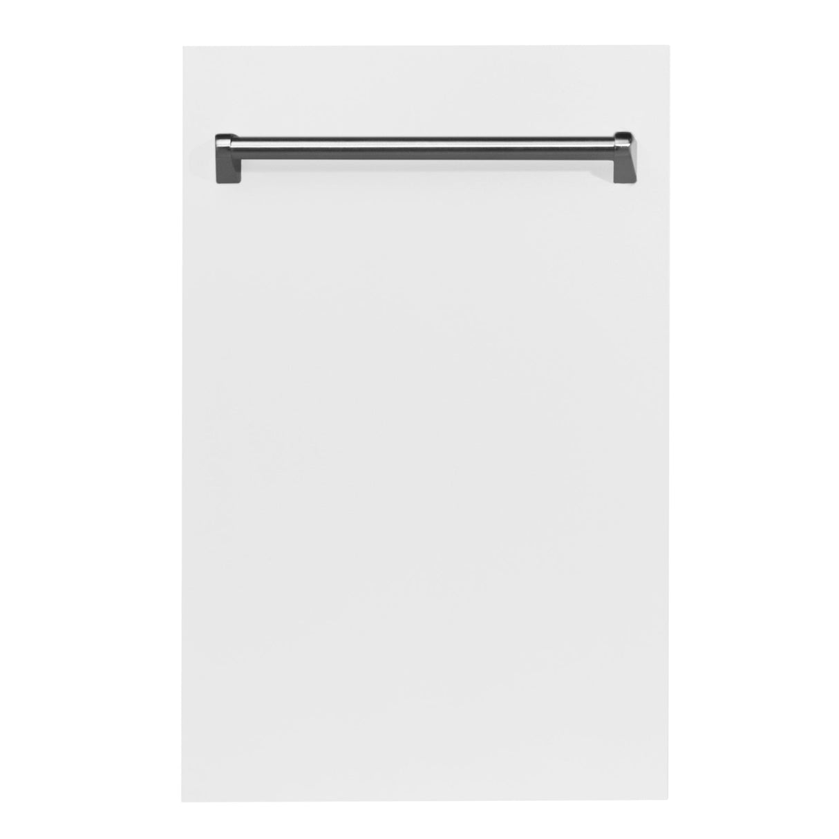 ZLINE 18 in. Compact White Matte Top Control Built-In Dishwasher with Stainless Steel Tub and Traditional Style Handle, 52dBa (DW-WM-18)