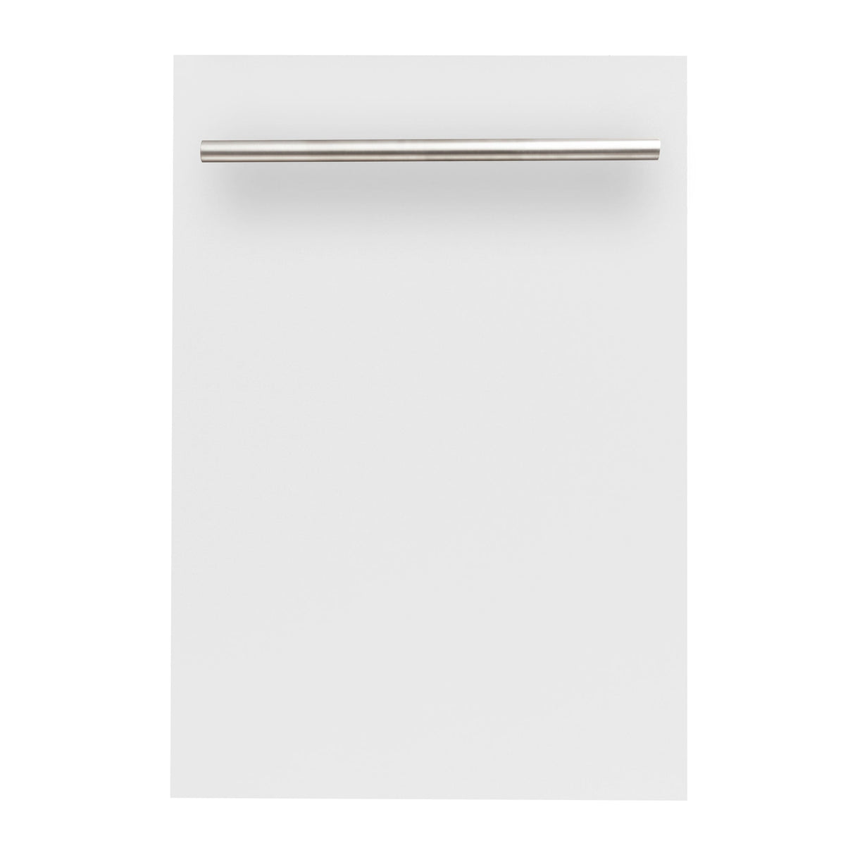 ZLINE 18 in. Compact White Matte Top Control Built-In Dishwasher with Stainless Steel Tub and Modern Style Handle, 52dBa (DW-WM-H-18)