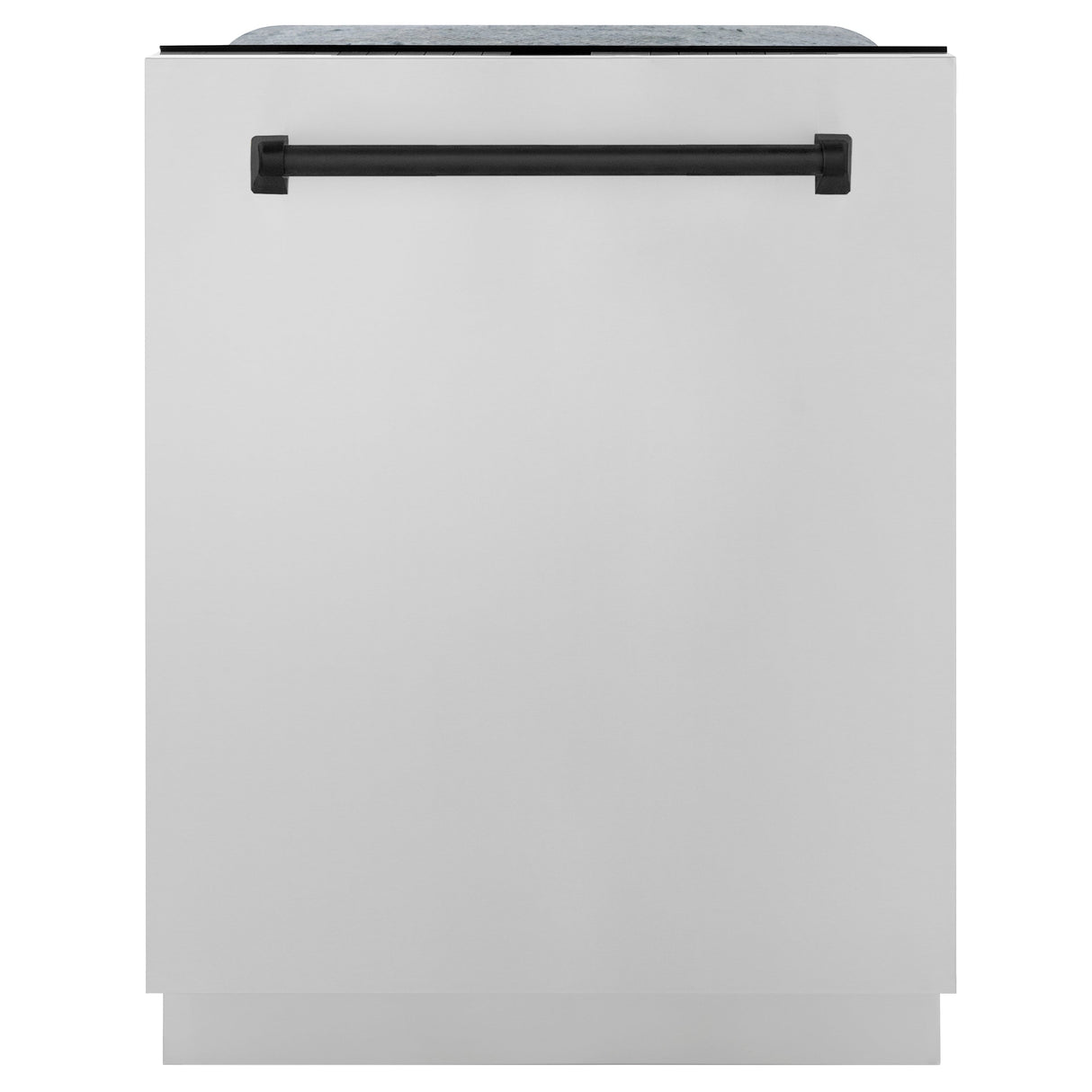ZLINE Autograph Edition 36 in. Kitchen Package with Stainless Steel Dual Fuel Range, Range Hood, Dishwasher and Refrigeration Including External Water Dispenser with Matte Black Accents (4AKPR-RARHDWM36-MB)