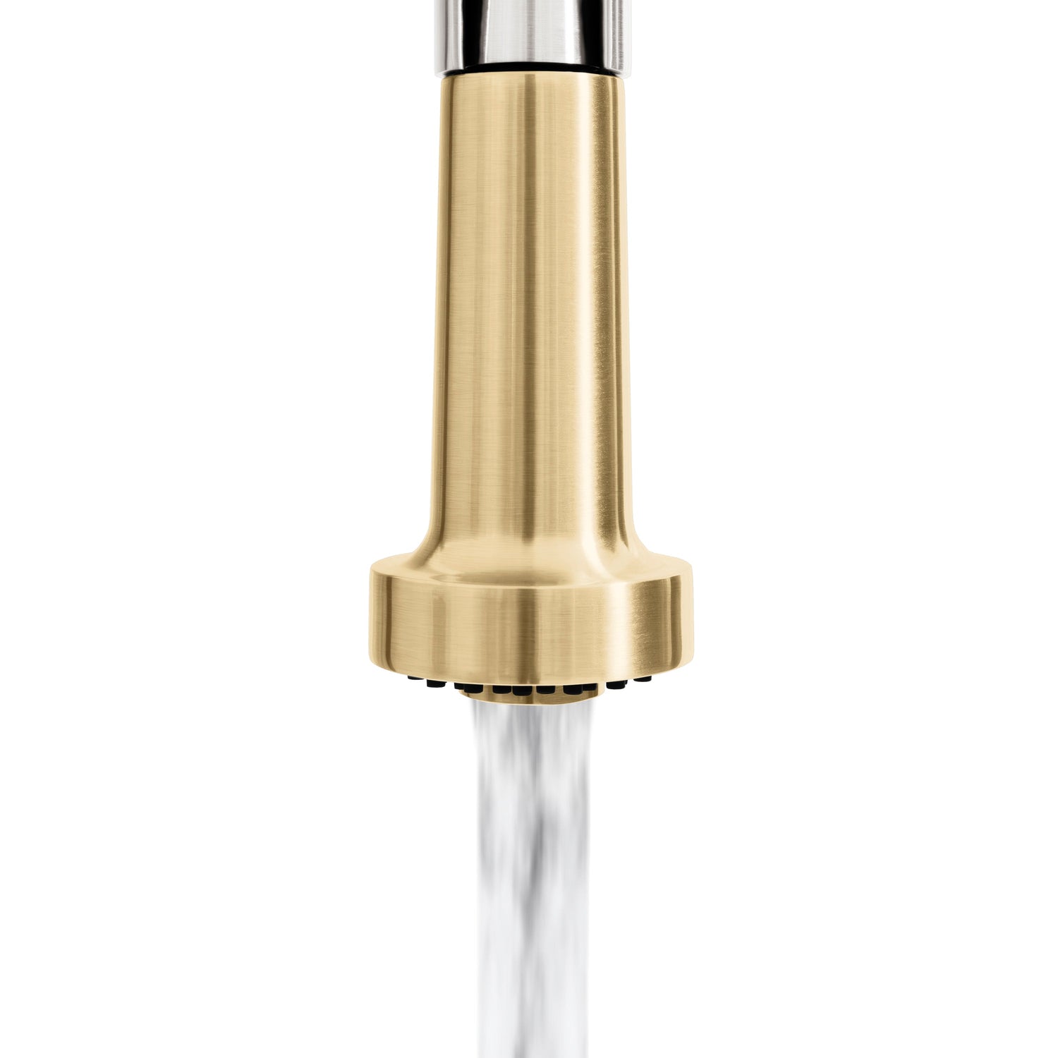 ZLINE Autograph Edition Apollo Pull Down Spring Single Handle Kitchen Faucet in Brushed Nickel and Champagne Bronze (APL-KF-ZBNCB)