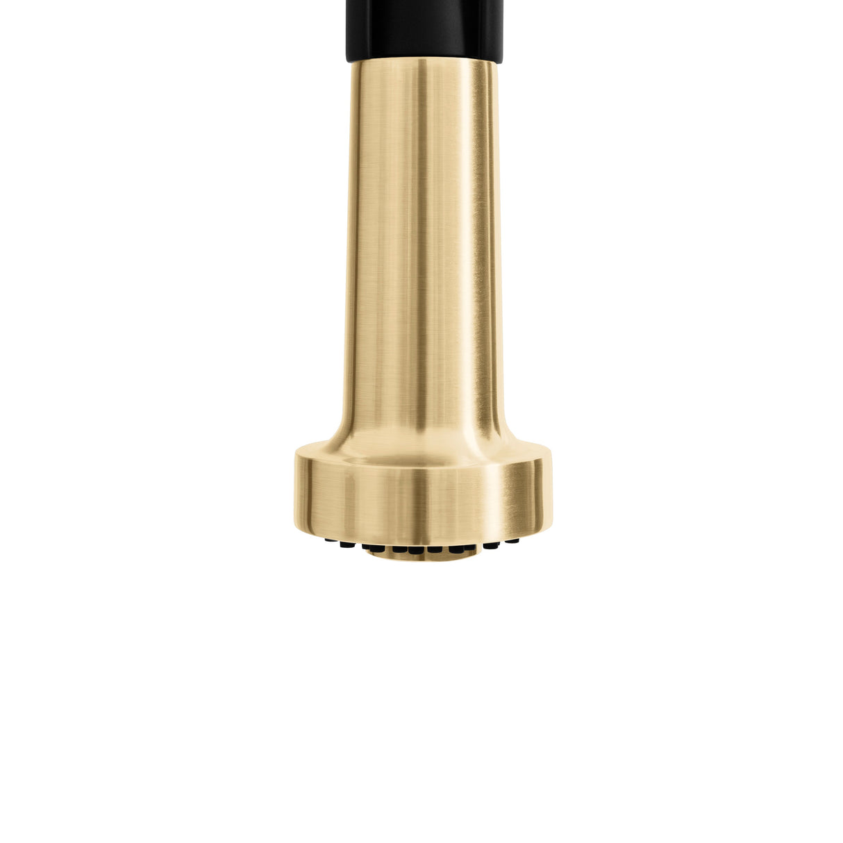 ZLINE Autograph Edition Apollo Pull Down Spring Single Handle Kitchen Faucet in Matte Black and Champagne Bronze (APL-KF-ZMBCB)