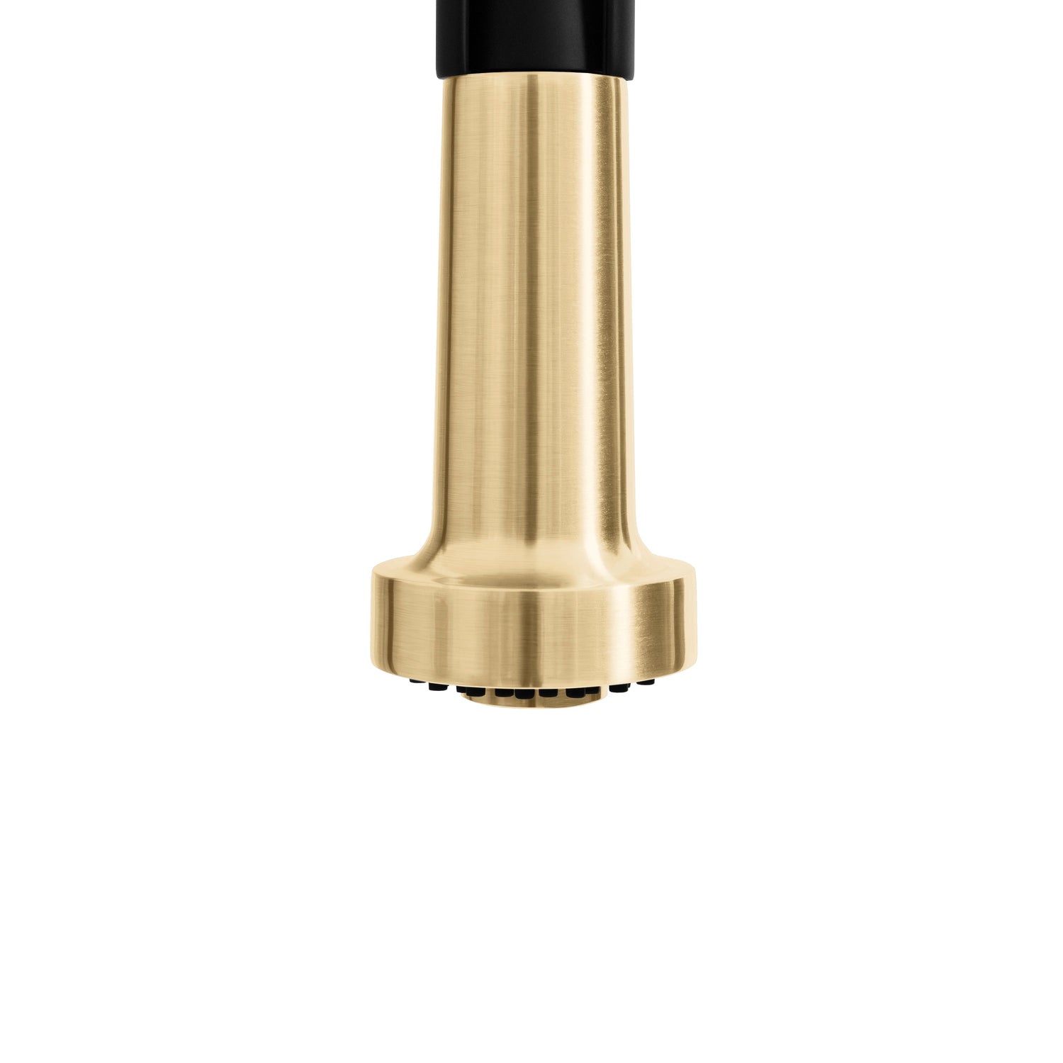 ZLINE Autograph Edition Apollo Pull Down Spring Single Handle Kitchen Faucet in Matte Black and Champagne Bronze (APL-KF-ZMBCB)