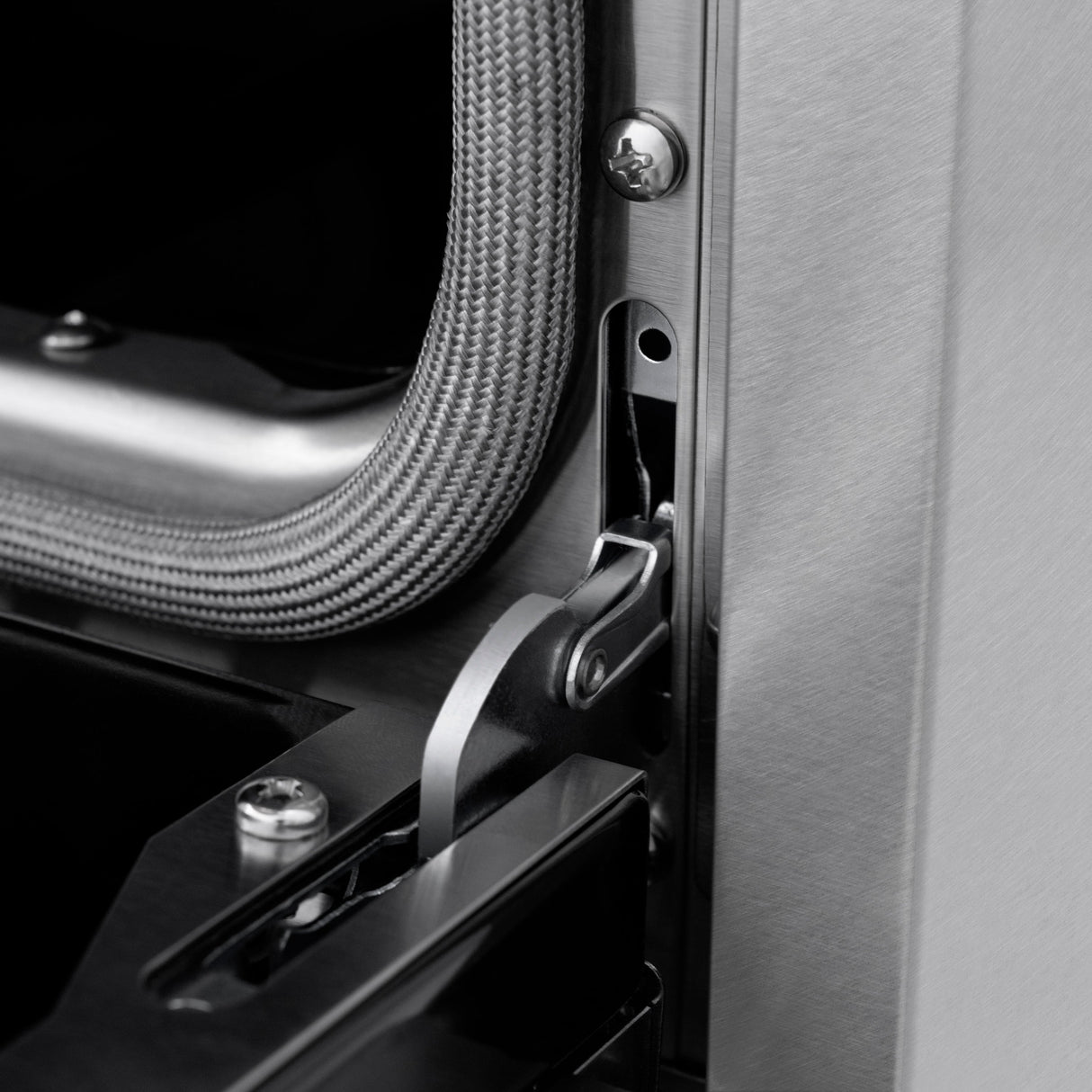 ZLINE Autograph Edition 48 in. 6.7 cu. ft. Classic Double Oven Dual Fuel Range with 8 Burner Gas Cooktop in Satin Stainless Steel with Black Matte Doors and Champagne Bronze Accents (CDRSZ-BLM-48-CB)