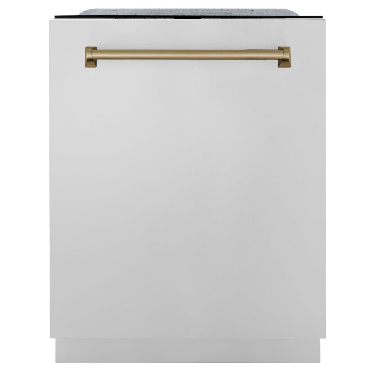 ZLINE Autograph Edition 36 in. Kitchen Package with Stainless Steel Dual Fuel Range, Range Hood, Dishwasher and Refrigeration Including External Water Dispenser with Champagne Bronze Accents (4AKPR-RARHDWM36-CB)
