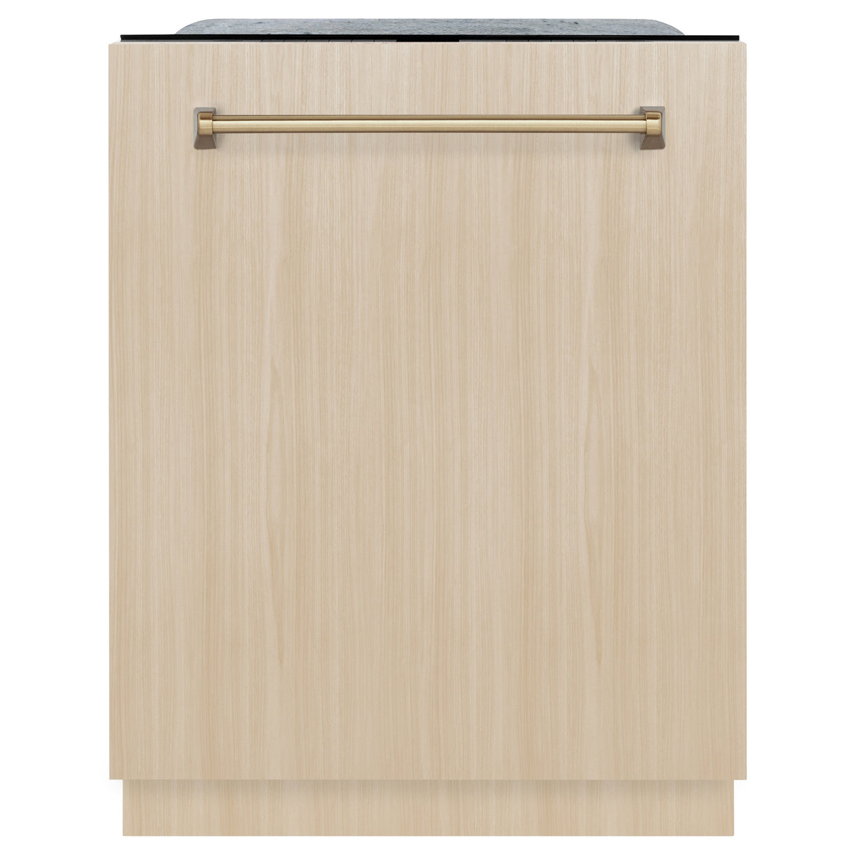 ZLINE Autograph Edition 24" Monument Series 3rd Rack Top Touch Control Tall Tub Dishwasher in Custom Panel Ready with Champagne Bronze Handle, 45dBa (DWMTZ-24-CB)