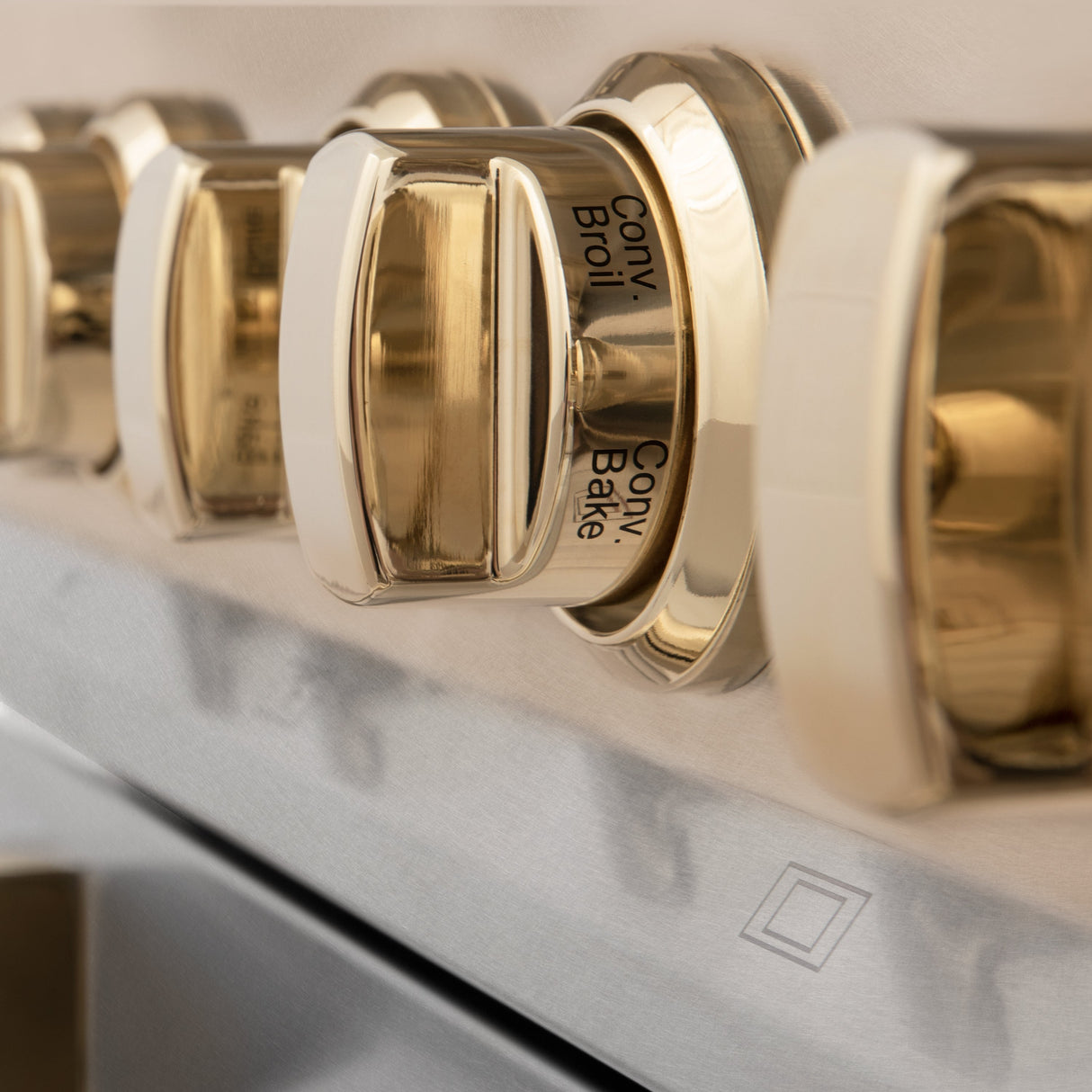 ZLINE Autograph Edition 48 in. 6.0 cu. ft. Legacy Dual Fuel Range with 7 Burner Gas Cooktop and 2 Electric Ovens in Satin Stainless Steel and Polished Gold Accents (RASZ-SN-48-G)