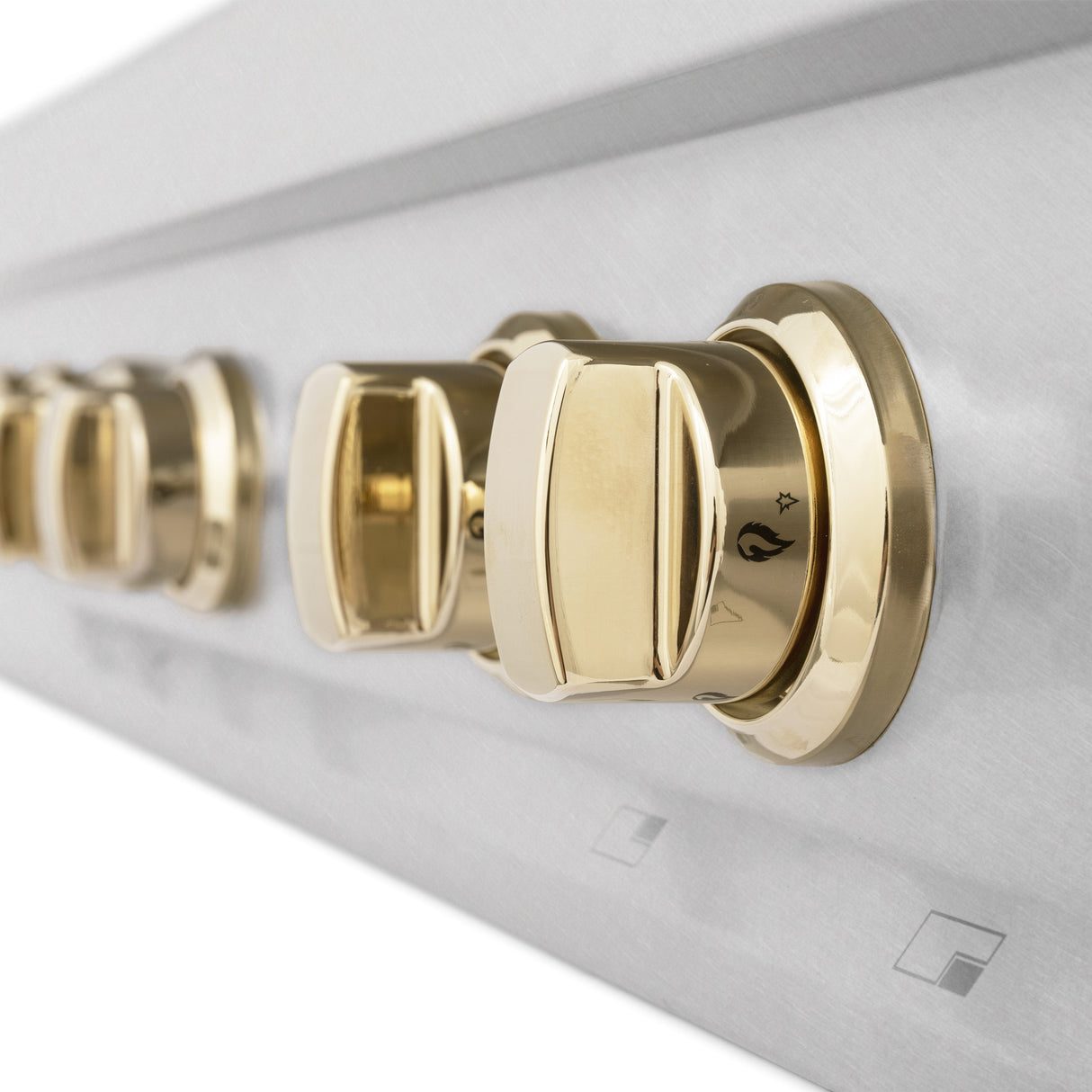 ZLINE Autograph Edition 36 in. Legacy Gas Rangetop with 6 Burners and Porcelain Cooktop in Satin Stainless Steel with Polished Gold Accents (RTSZ-36-G)