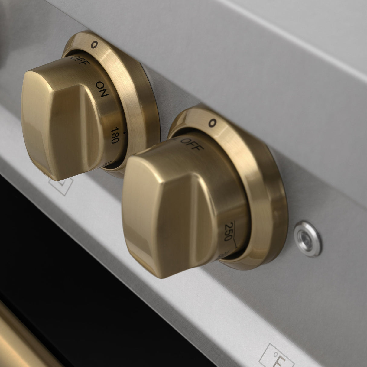 ZLINE Autograph Edition 36 in. 4.6 cu. ft. Legacy Dual Fuel Range with 6 Burner Gas Cooktop and Electric Convection Oven in Satin Stainless Steel with Black Matte Door and Champagne Bronze Accents (RASZ-BLM-36-CB)