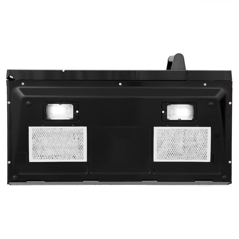 ZLINE 1.5 cu. ft. Over the Range Convection Microwave Oven in Black Stainless Steel with Traditional Handle and Sensor Cooking (MWO-OTR-H-30-BS)