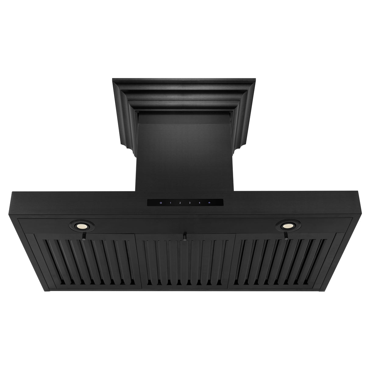 ZLINE 36" Convertible Vent Wall Mount Range Hood in Black Stainless Steel with Crown Molding (BSKENCRN-36)