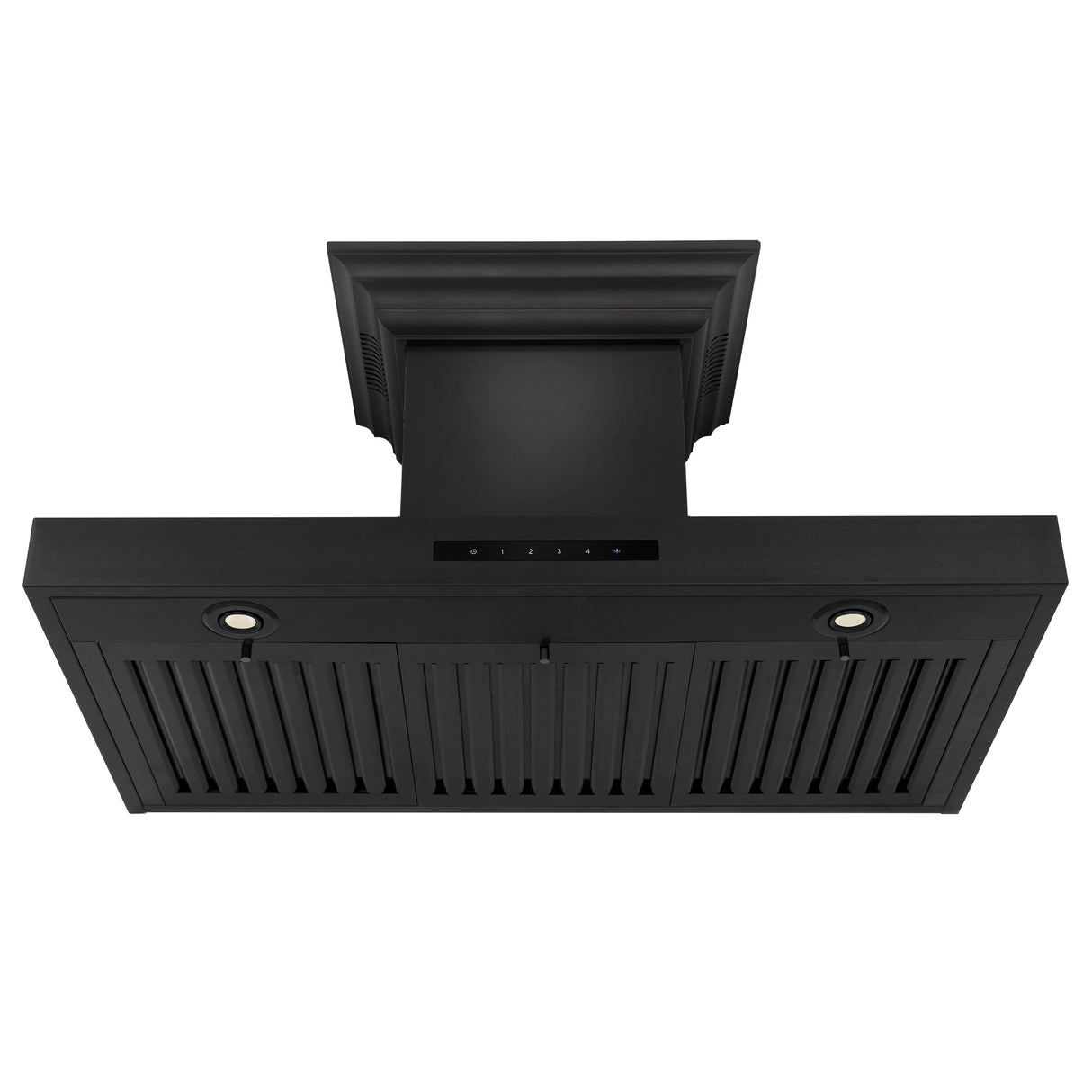 36" ZLINE CrownSound™Ducted Vent Wall Mount Range Hood in Black Stainless Steel with Built-in Bluetooth Speakers (BSKENCRN-BT-36)