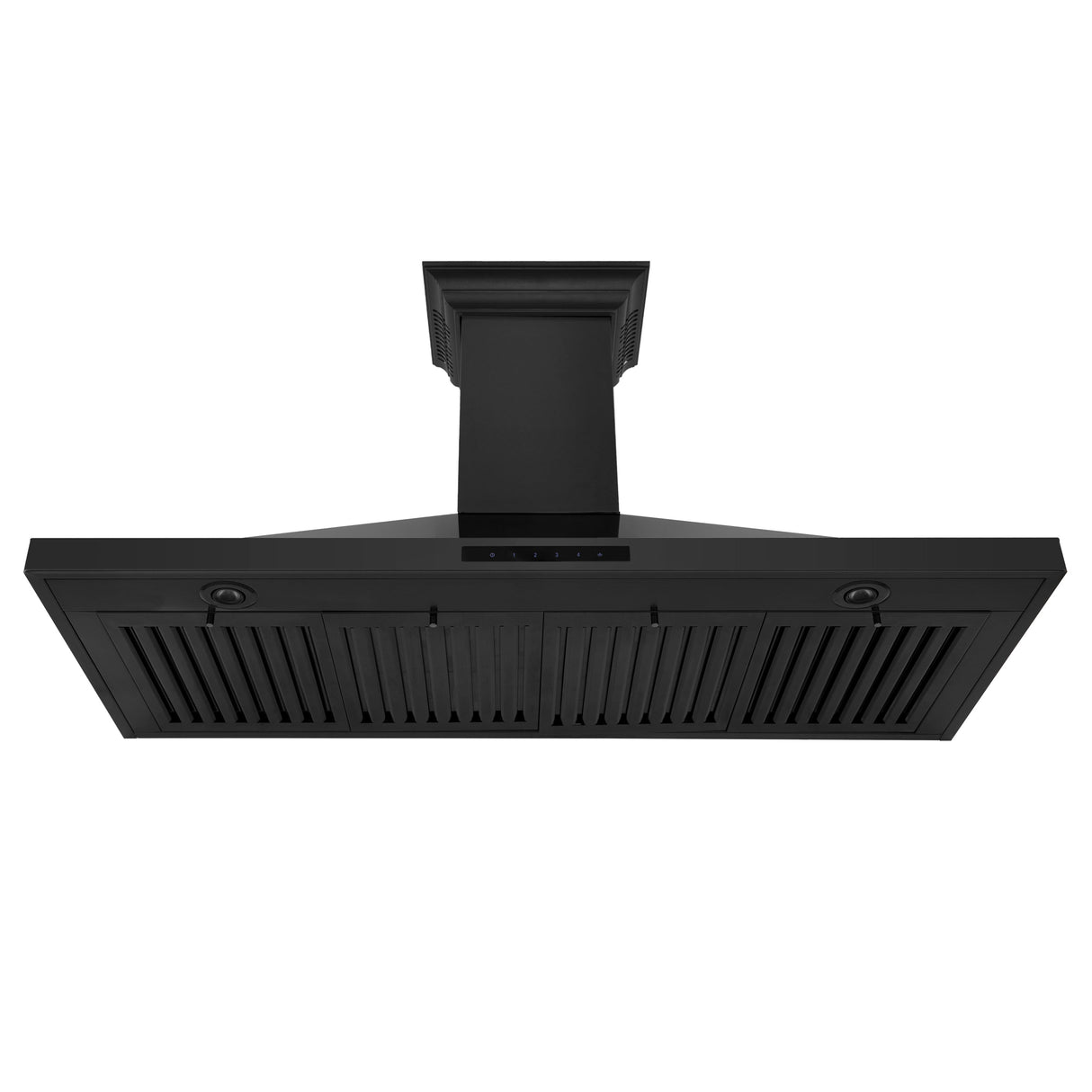 48" ZLINE CrownSound™Ducted Vent Wall Mount Range Hood in Black Stainless Steel with Built-in Bluetooth Speakers (BSKBNCRN-BT-48)